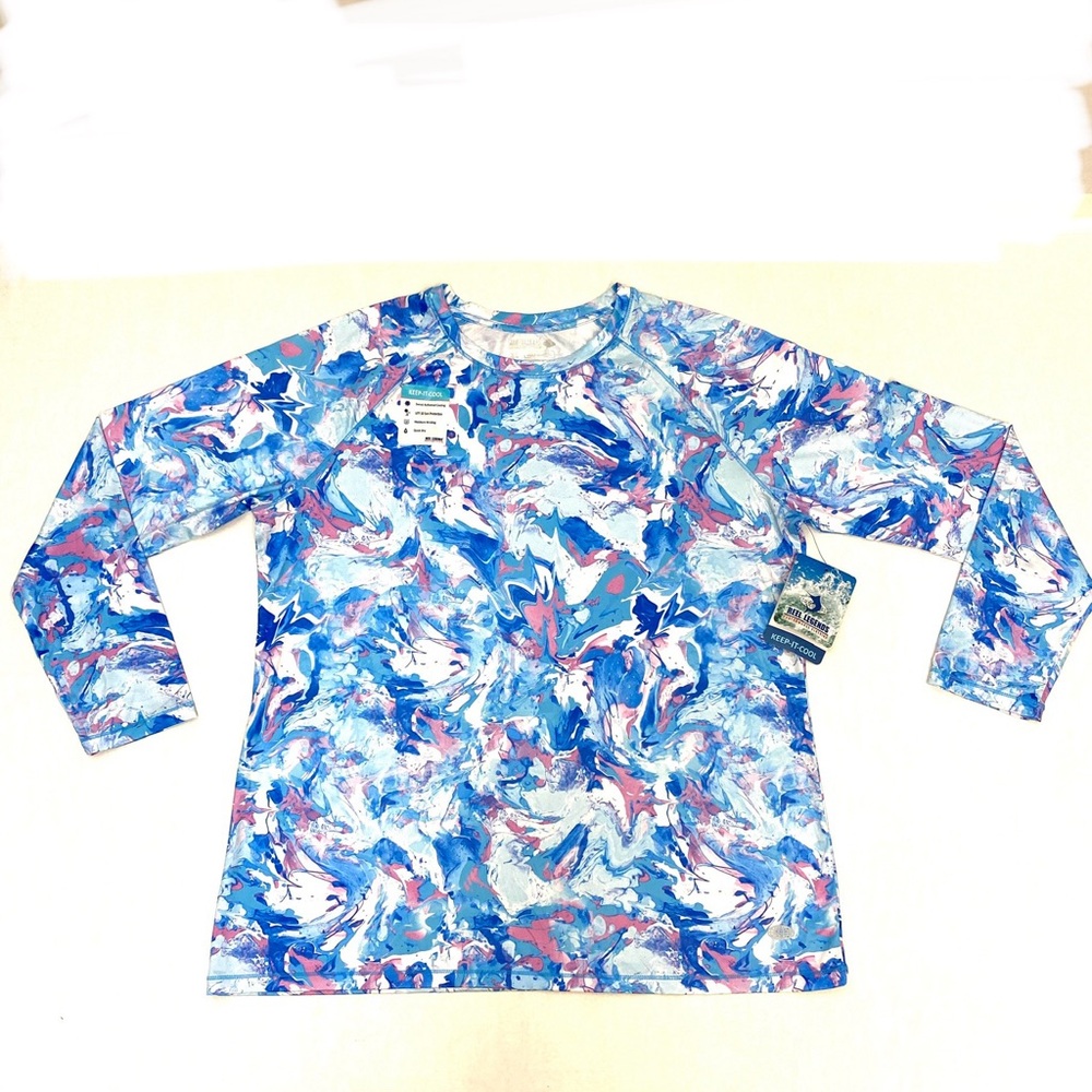 Reel Legends Women's Keep-It-Cool Long Sleeve Swim/Performance Shirt NWT